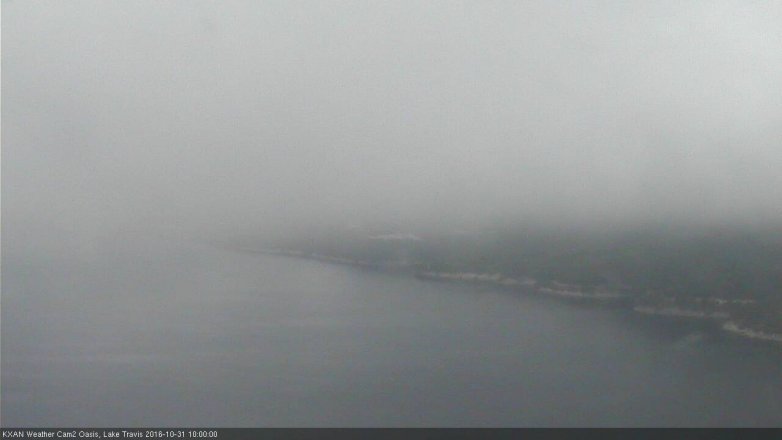 Lake Travis webcam, October 31, 2016 9:05 AM CT