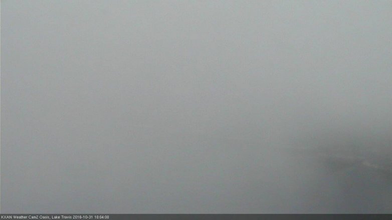 Lake Travis webcam, October 31, 2016 9:30 AM CT