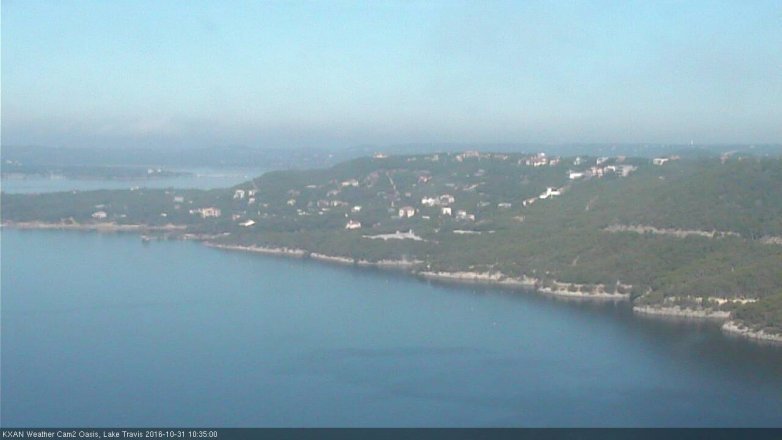 Lake Travis webcam, October 31, 2016 9:40 AM CT
