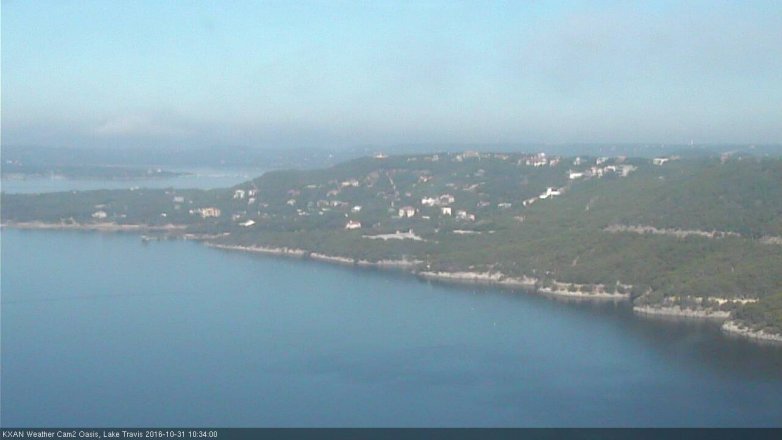 Lake Travis webcam, October 31, 2016 9:45 AM CT