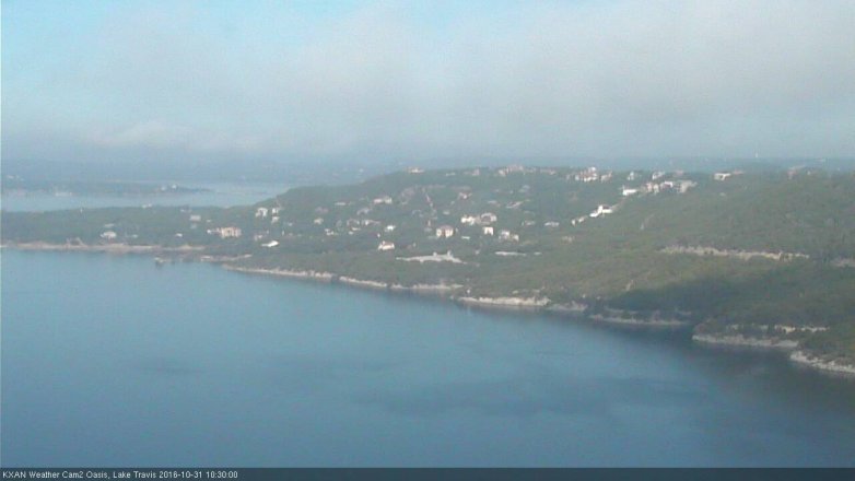 Lake Travis webcam, October 31, 2016 10:00 AM CT