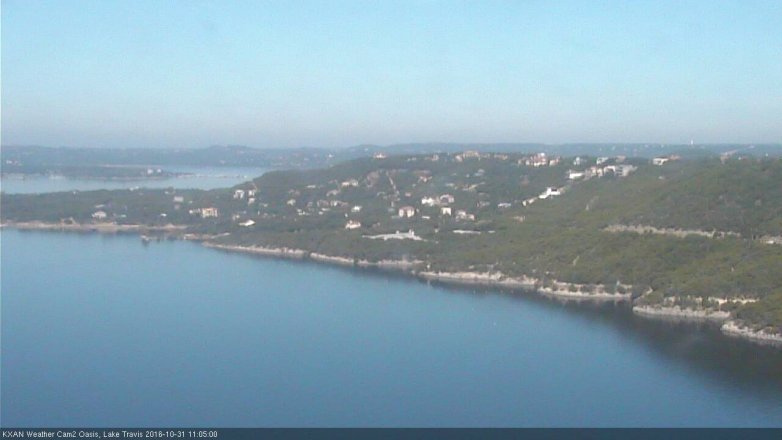 Lake Travis webcam, October 31, 2016 10:30 AM CT