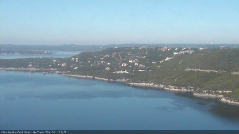 Lake Travis webcam, October 31, 2016 11:30 AM CT