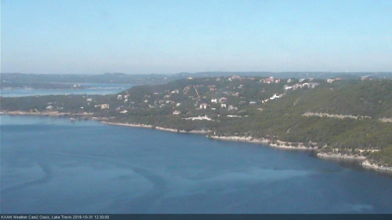 Lake Travis webcam, October 31, 2016 11:50 AM CT