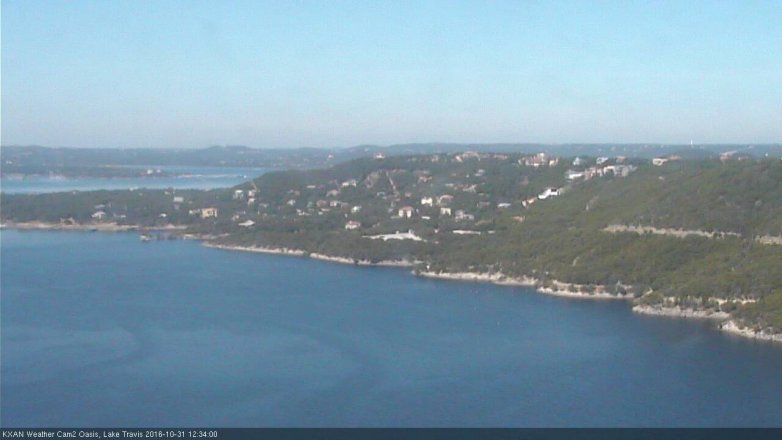 Lake Travis webcam, October 31, 2016 11:55 AM CT