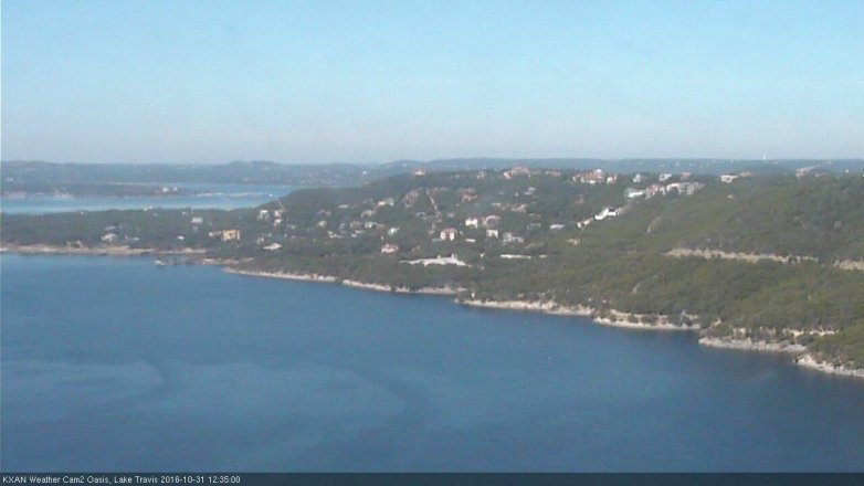 Lake Travis webcam, October 31, 2016 12:05 PM CT