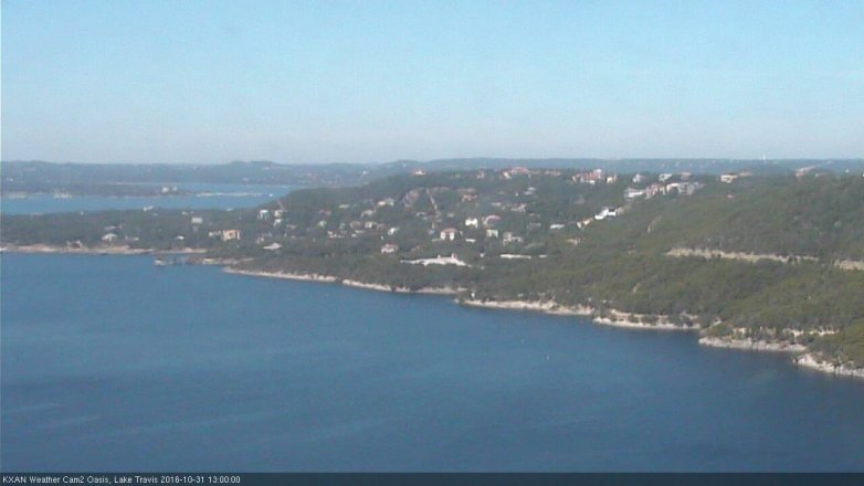 Lake Travis webcam, October 31, 2016 12:10 PM CT
