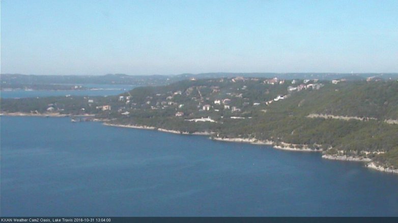 Lake Travis webcam, October 31, 2016 12:15 PM CT