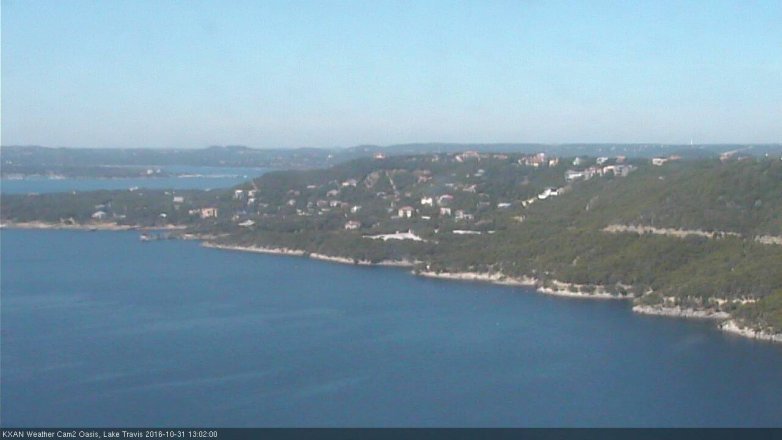 Lake Travis webcam, October 31, 2016 12:20 PM CT