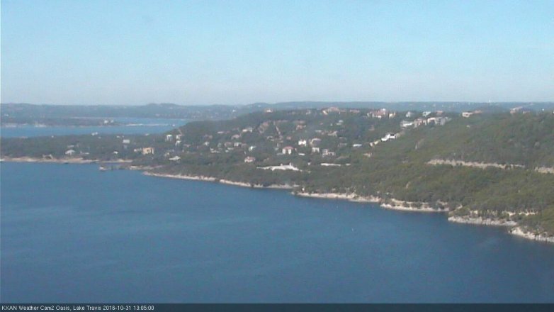 Lake Travis webcam, October 31, 2016 12:30 PM CT