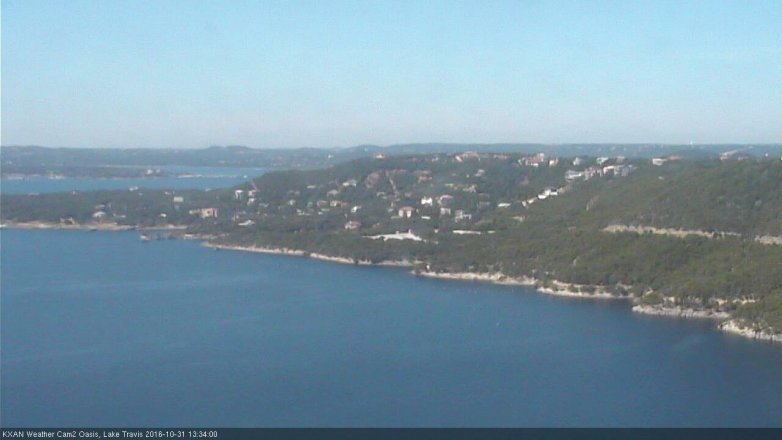 Lake Travis webcam, October 31, 2016 12:55 PM CT