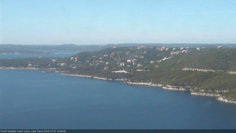 Lake Travis webcam, October 31, 2016 1:30 PM CT