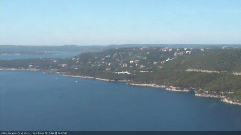 Lake Travis webcam, October 31, 2016 1:50 PM CT