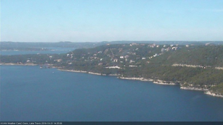 Lake Travis webcam, October 31, 2016 1:55 PM CT