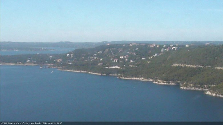 Lake Travis webcam, October 31, 2016 2:05 PM CT