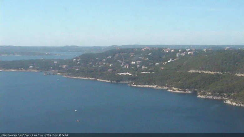 Lake Travis webcam, October 31, 2016 2:25 PM CT