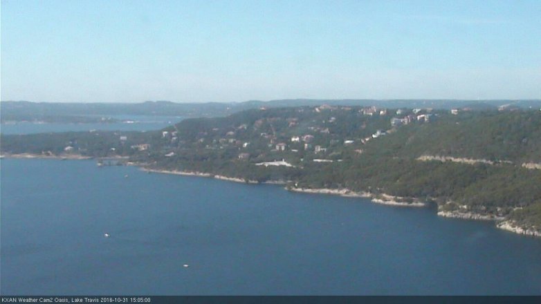 Lake Travis webcam, October 31, 2016 2:35 PM CT