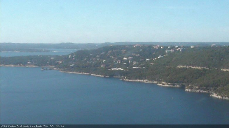 Lake Travis webcam, October 31, 2016 2:40 PM CT