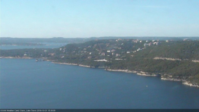 Lake Travis webcam, October 31, 2016 2:50 PM CT