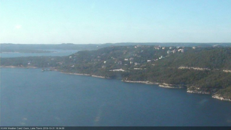 Lake Travis webcam, October 31, 2016 3:50 PM CT
