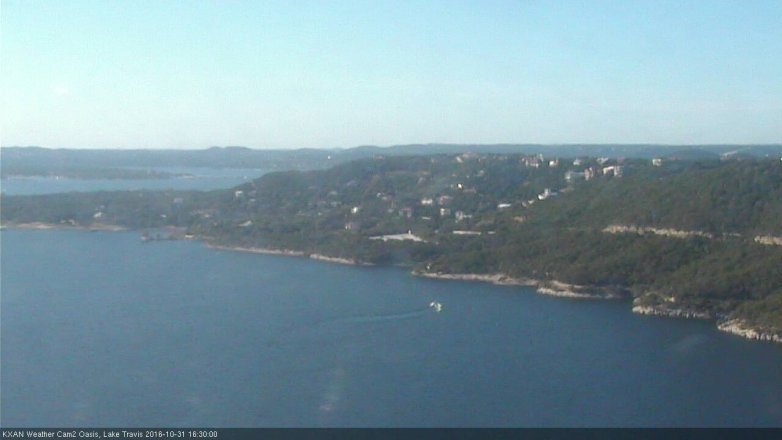 Lake Travis webcam, October 31, 2016 3:55 PM CT