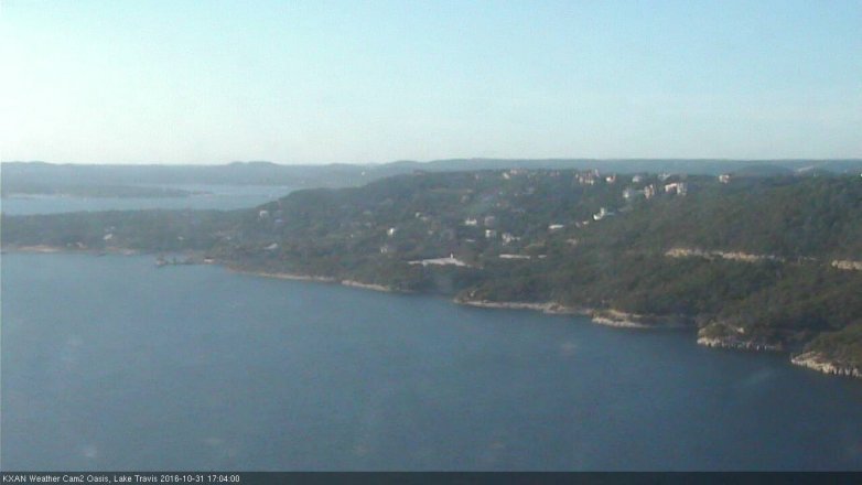 Lake Travis webcam, October 31, 2016 4:35 PM CT