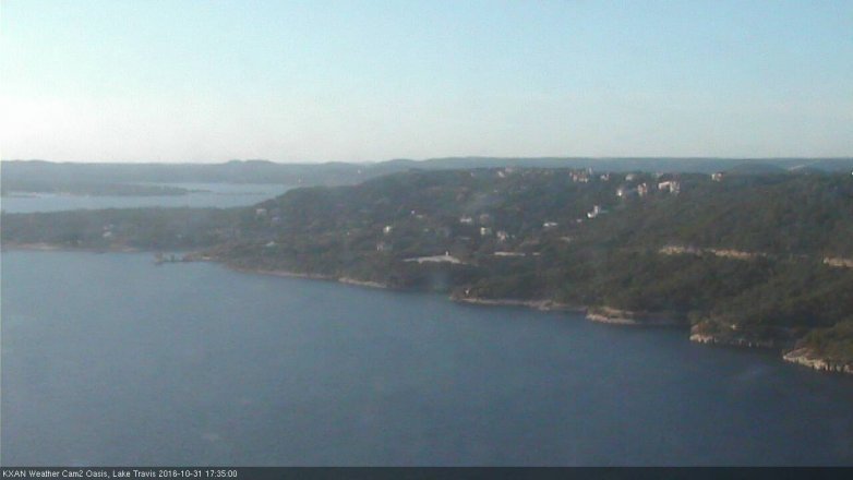 Lake Travis webcam, October 31, 2016 5:05 PM CT