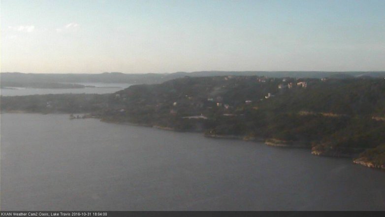 Lake Travis webcam, October 31, 2016 5:20 PM CT