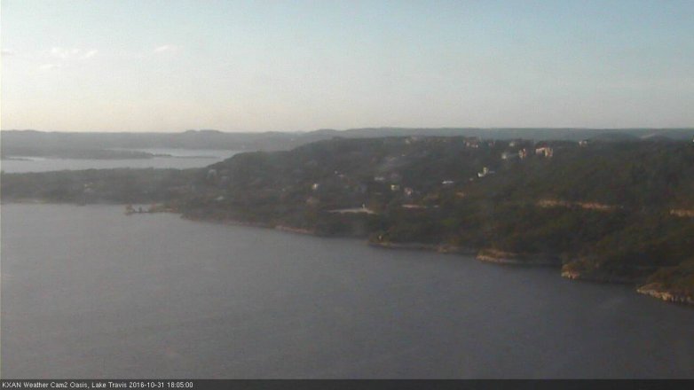 Lake Travis webcam, October 31, 2016 5:30 PM CT