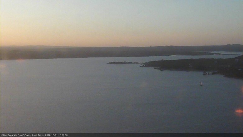 Lake Travis webcam, October 31, 2016 5:35 PM CT