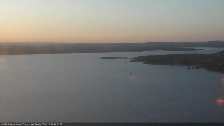 Lake Travis webcam, October 31, 2016 5:45 PM CT