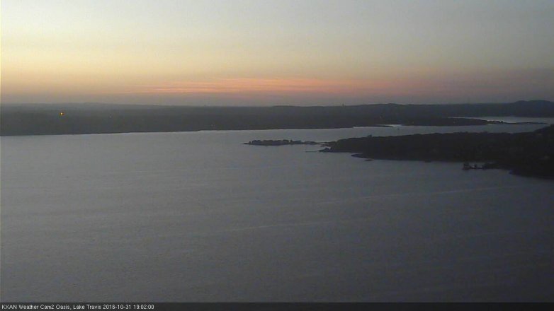 Lake Travis webcam, October 31, 2016 6:05 PM CT