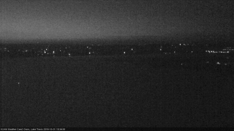 Lake Travis webcam, October 31, 2016 6:45 PM CT