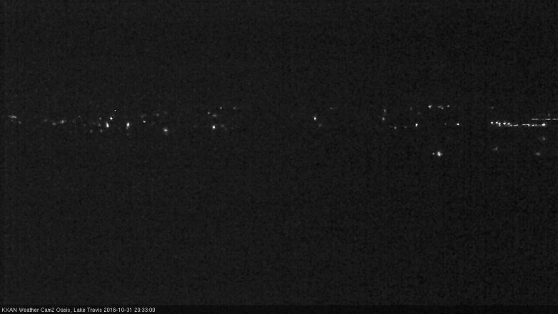 Lake Travis webcam, October 31, 2016 7:40 PM CT