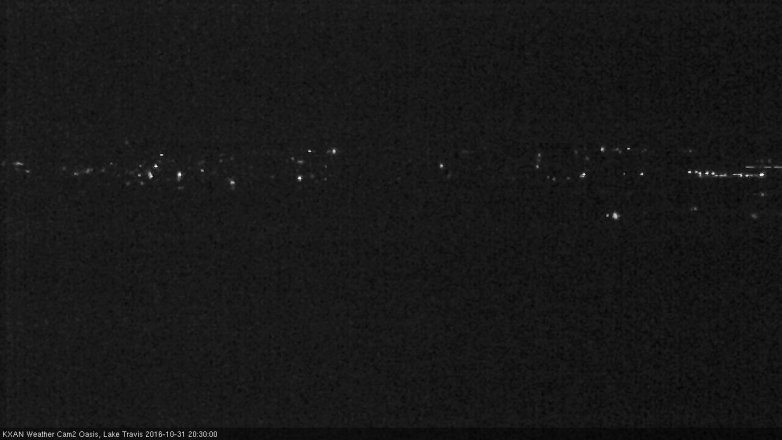 Lake Travis webcam, October 31, 2016 8:00 PM CT