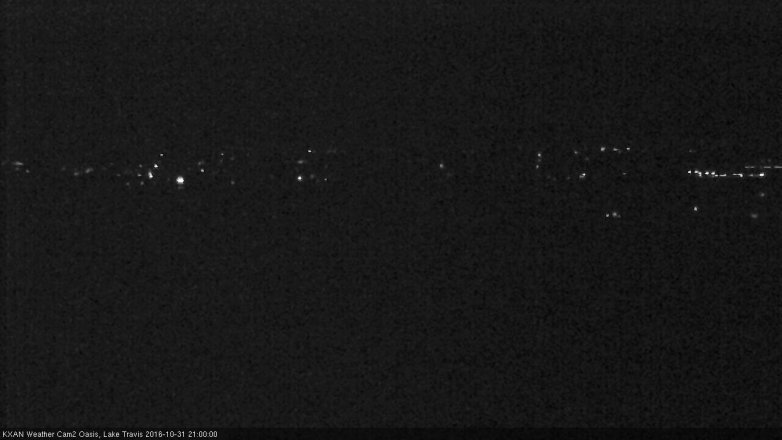 Lake Travis webcam, October 31, 2016 8:10 PM CT