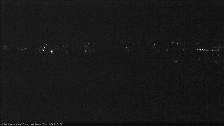 Lake Travis webcam, October 31, 2016 8:20 PM CT