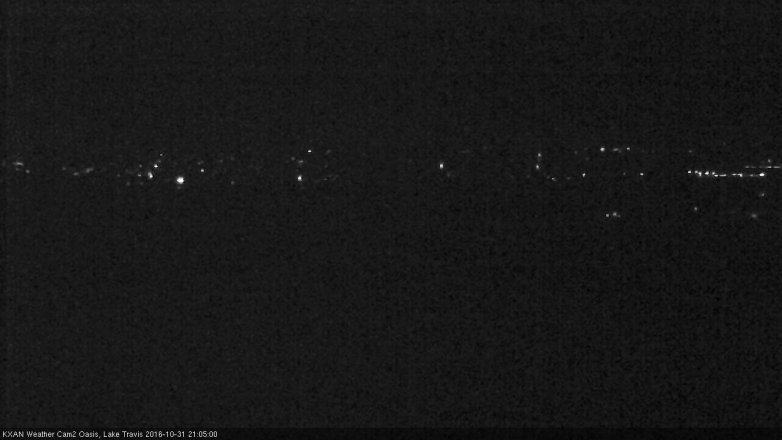 Lake Travis webcam, October 31, 2016 8:35 PM CT