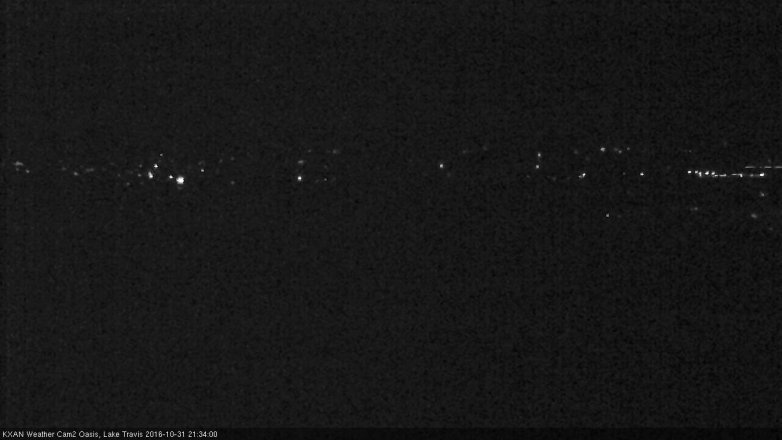 Lake Travis webcam, October 31, 2016 9:00 PM CT