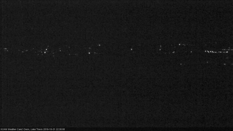 Lake Travis webcam, October 31, 2016 9:45 PM CT