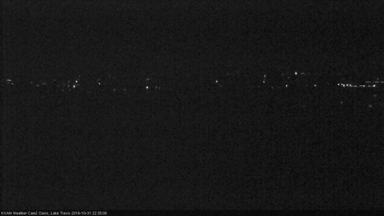 Lake Travis webcam, October 31, 2016 9:50 PM CT