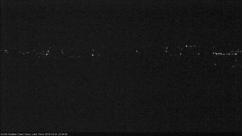 Lake Travis webcam, October 31, 2016 10:00 PM CT