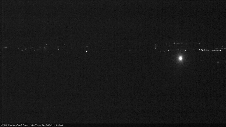 Lake Travis webcam, October 31, 2016 10:45 PM CT