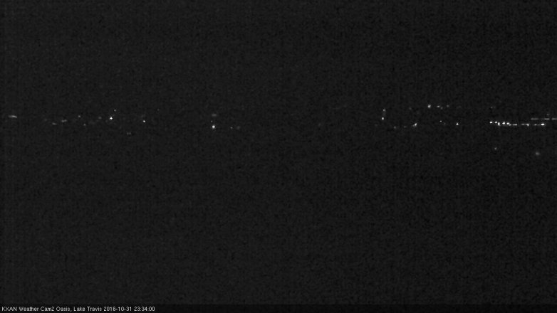 Lake Travis webcam, October 31, 2016 10:50 PM CT