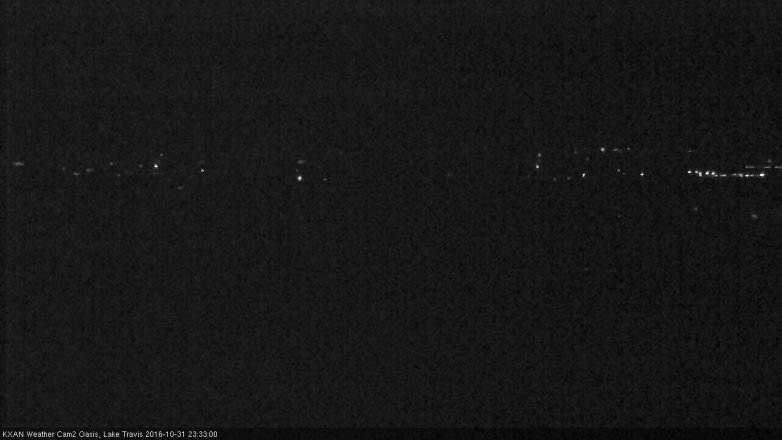 Lake Travis webcam, October 31, 2016 11:00 PM CT