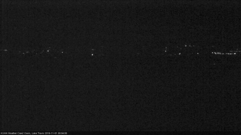 Lake Travis webcam, October 31, 2016 11:20 PM CT
