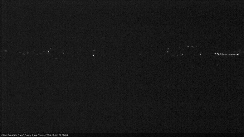 Lake Travis webcam, October 31, 2016 11:30 PM CT