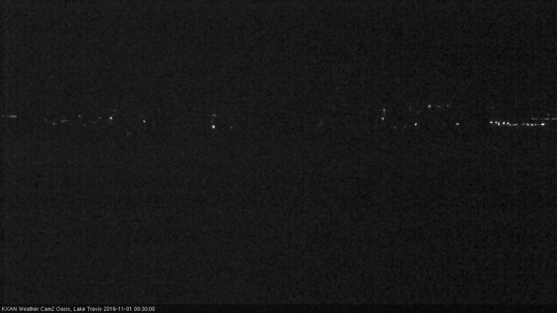 Lake Travis webcam, October 31, 2016 11:45 PM CT