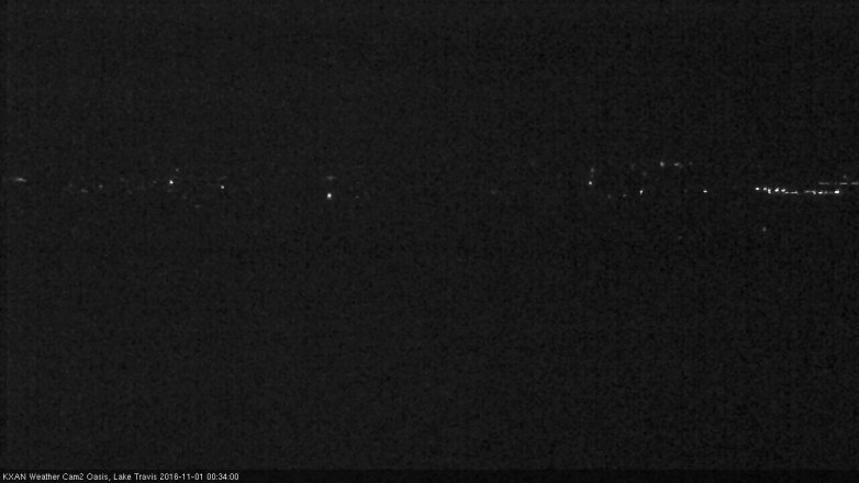 Lake Travis webcam, October 31, 2016 11:50 PM CT