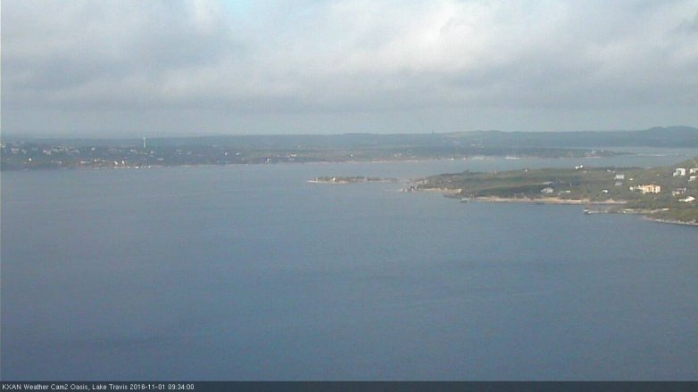 Lake Travis webcam, November 1, 2016 9:00 AM CT